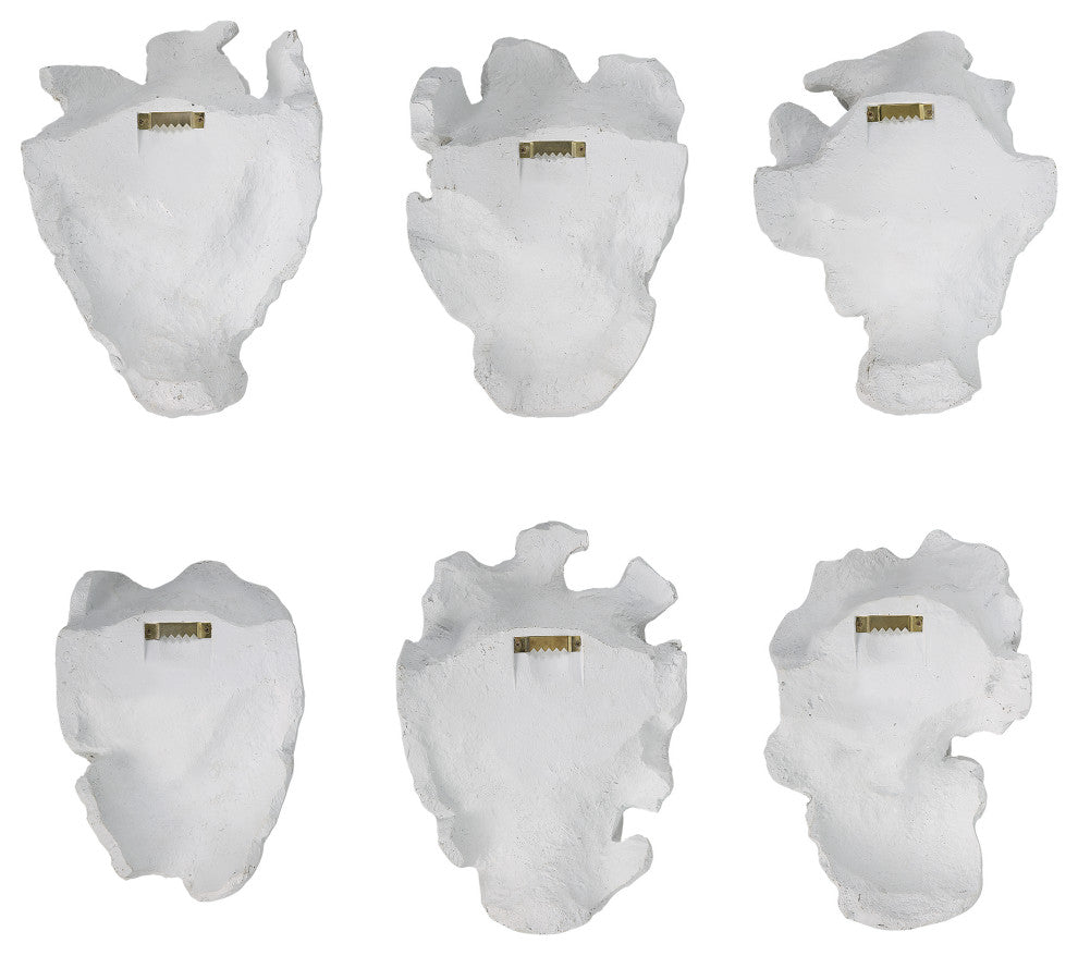 Self-Portrait Wall Decor, White, S/6