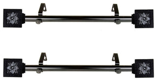 Zula Side Curtain Rods 12-20", Black
