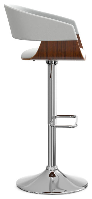 Lowell Adjustable Swivel Bar Stool, White