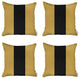 Set of 4 Yellow and Black Center Pillow Covers