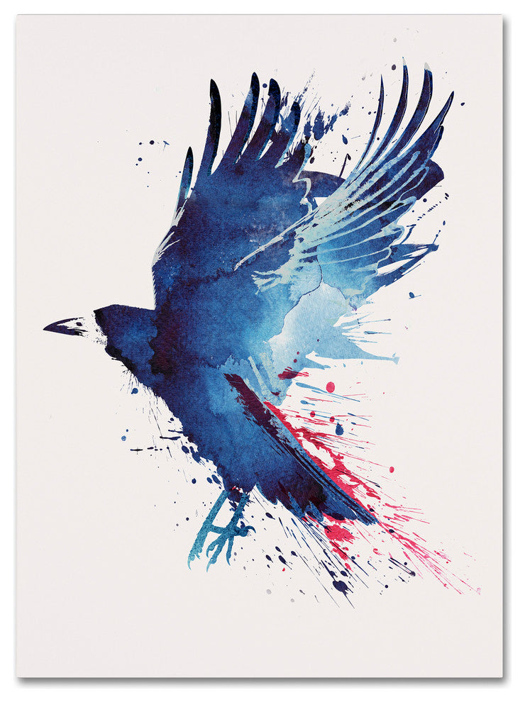 Robert Farkas 'Bloody Crow' Canvas Art