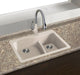 Aversa SilQ Granite 33"Drop-in Kitchen Sink with 4 Faucet Holes in Cafe Latte