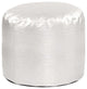 Pouf Ottoman, Tall With Cover, Luxe Mercury