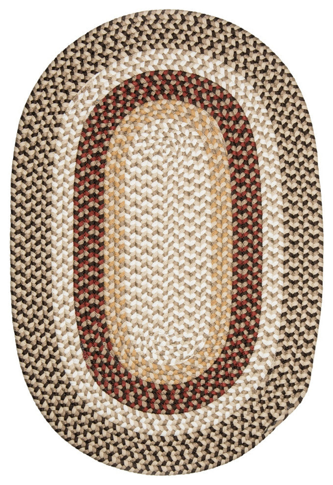 Colonial Mills Rug Burmingham Brick Brown Runner, Oval