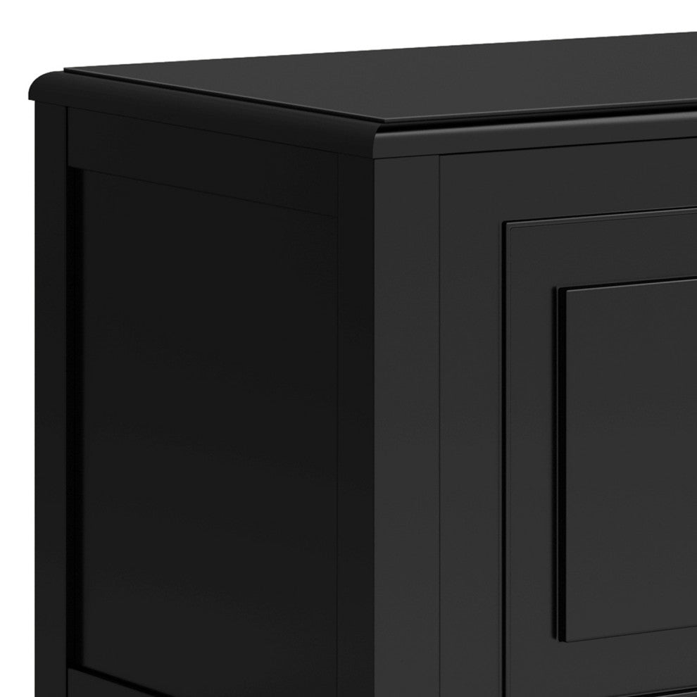 Connaught Solid Wood Storage Bench Trunk, Black