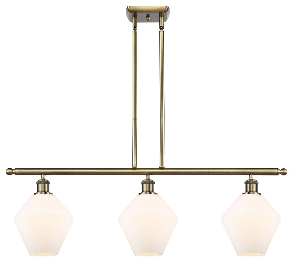 Innovations 516-3I-AB-G651-8 3-Light Island Light, Antique Brass