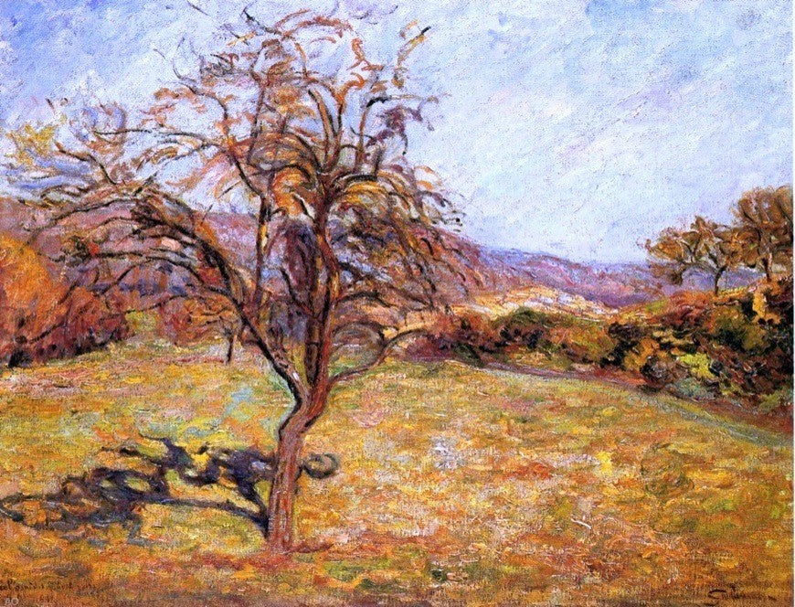 Armand Guillaumin Landscape With Tree, Gallery Wrapped Canvas Print, 21"x28"