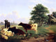 Thomas Hewes Hinckley Landscape-: Cattle- Woman Wall Decal