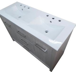 48" Double Sink Vanity With Gray Pine Finish
