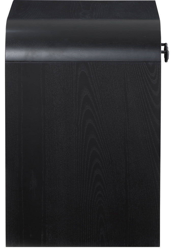 Hayes Night Stand / Side Table, Black, Black