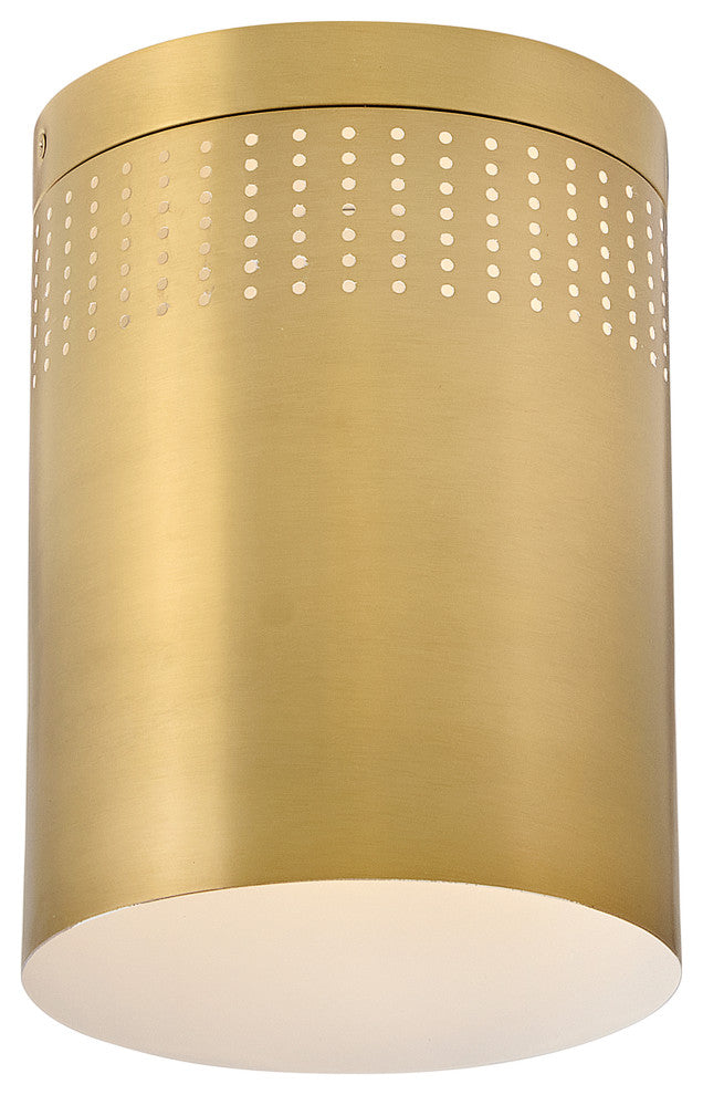 Lark Casey Small Flush Mount, Lacquered Brass