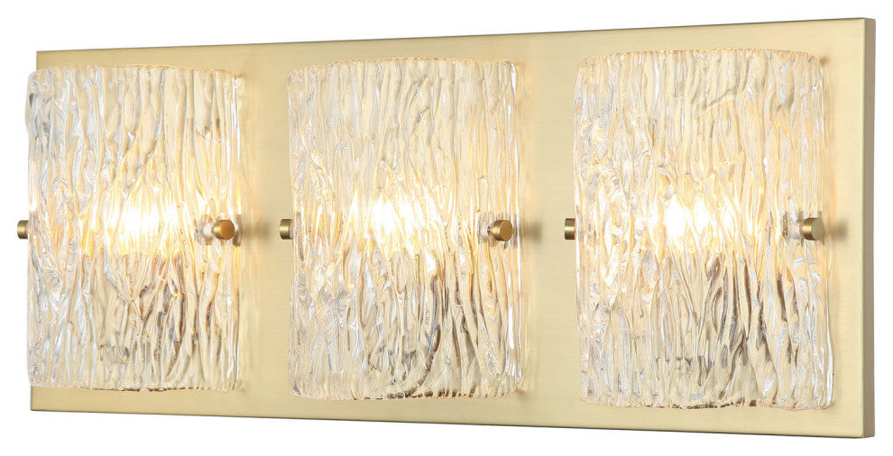 Morgan 3-Light Bath, Satin Brass