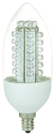 Torpedo Tip Chandelier, 100 Lumens, Candelabra Base, White