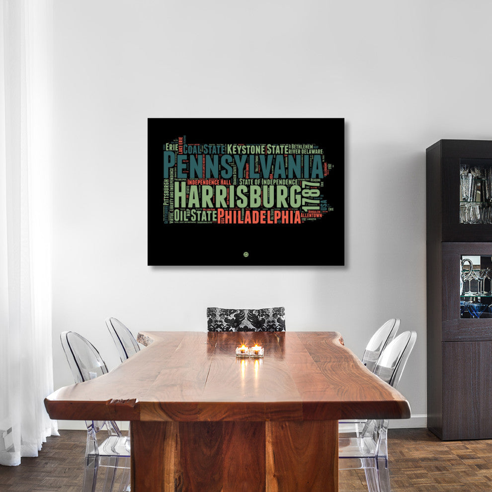 "Pennsylvania Word Cloud 1" Fine Art Print