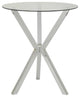 Coaster Contemporary Glass Top Pub Table with Robust Angular Legs in Clear