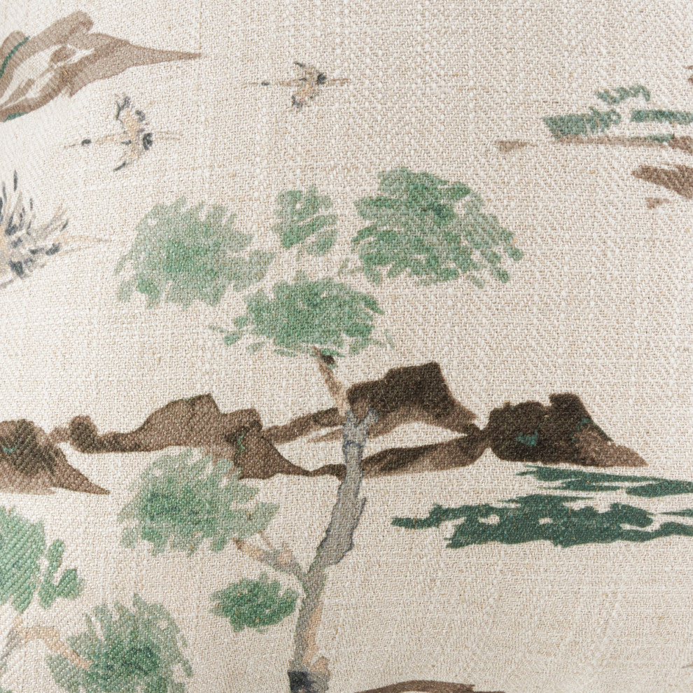 Eden Akari 22" Square Pillow, Set of 2, Basil Green