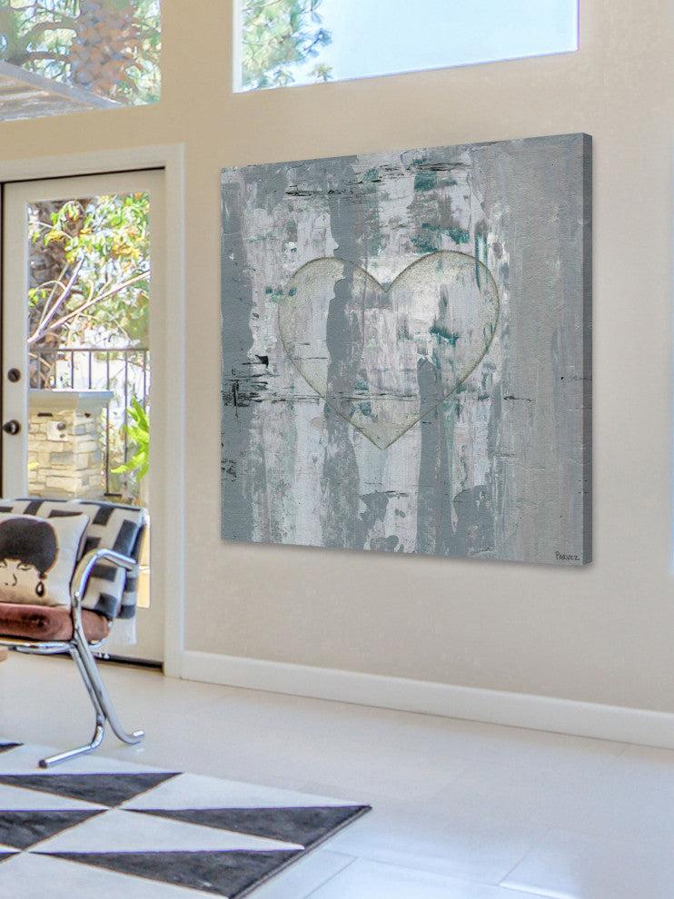 "Painted Heart" Painting Print on Wrapped Canvas, 40"x40"