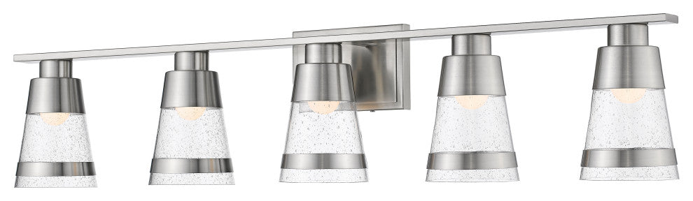 Ethos Collection 5 Light Vanity in Brushed Nickel Finish