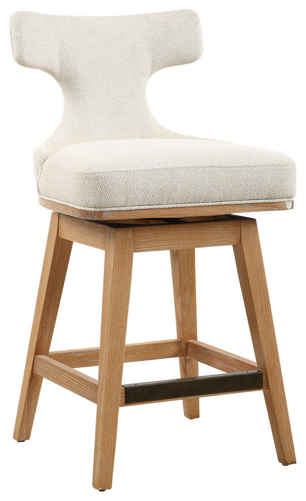 Uttermost Klismos Off-White Fabric Counter Stool