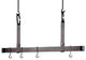 Handcrafted 72" Adjustable Ceiling Bar w 12 Hooks Hammered Steel