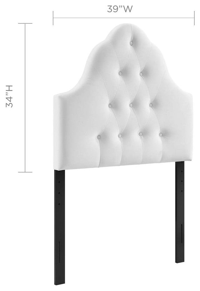 Sovereign Twin Diamond Tufted Performance Velvet Headboard
