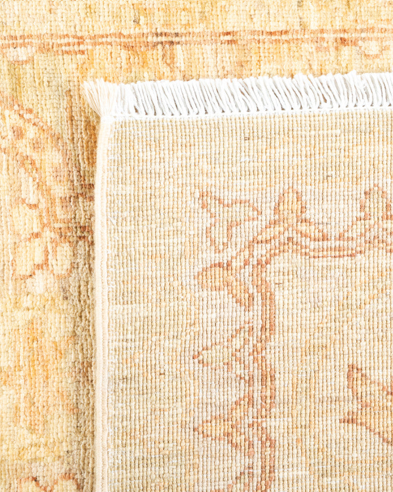 Eclectic, One-of-a-Kind Hand-Knotted Area Rug Ivory, 3'4"x12'10"