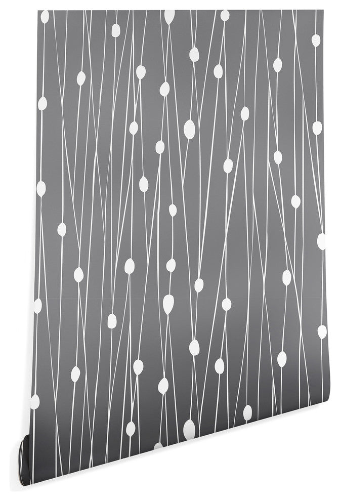Deny Designs Heather Dutton Gray Entangled Wallpaper, Gray, 2'x10'