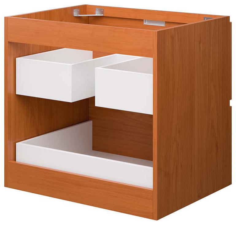 Scenic 24" Wall-Mount Bathroom Vanity Cabinet, Cherry Walnut