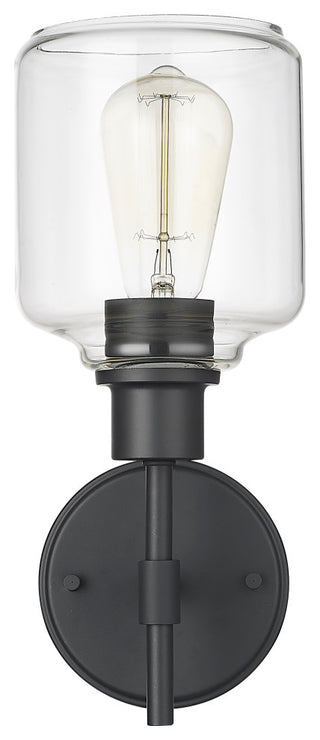 1 Light 5.5" Matte Black Vanity Light