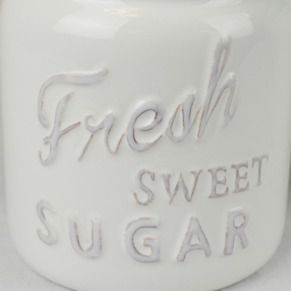 DII Red Ceramic Jar Canister (Set of 3)