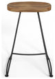 Amberly Saddle Stool, Set of 2, Natural/Black, 24"
