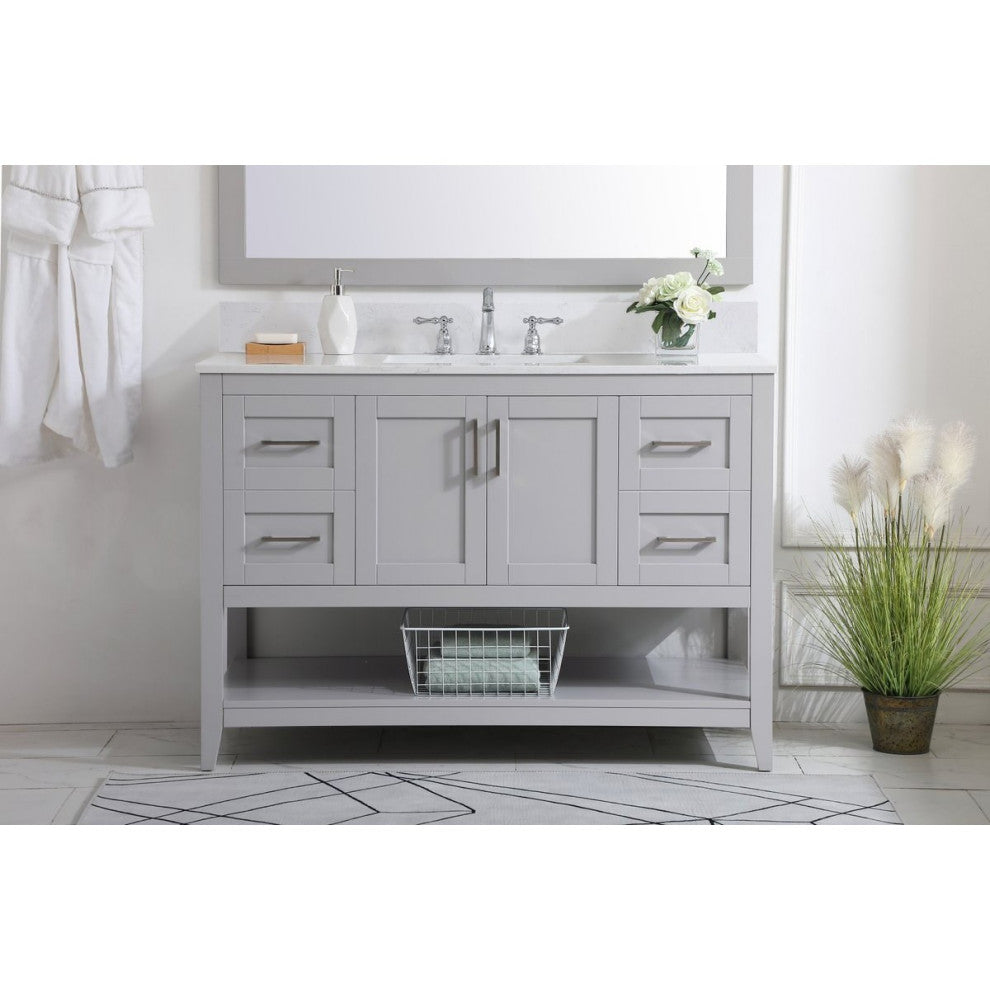 Elegant Decor Aubrey Bathroom Vanity Grey