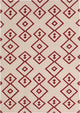 Lima Contemporary Area Rug, Red and Cream, 5''x7''