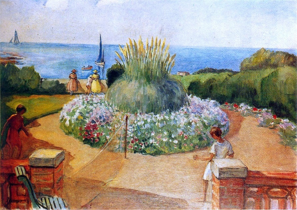 Henri Lebasque The Terrasse at Prefailles, Gallery Wrapped Canvas, 18"x27"