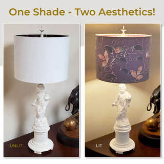 Royal Designs Modern Trendy Decorative 2-Sided Silhouette Hardback Lampshade, Go