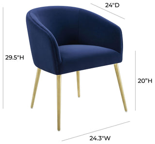 TOV Furniture Arya Performance Velvet Navy Dining Chair