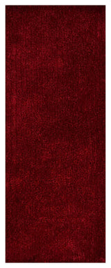 HAND TUFTED SHAG POLYESTER ECO-FRIENDLY AREA RUGS, Dark Pink Color, Solid Design