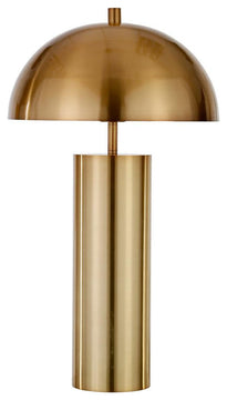 York 27 Tall Table Lamp with Metal Shade in Brass/Brass