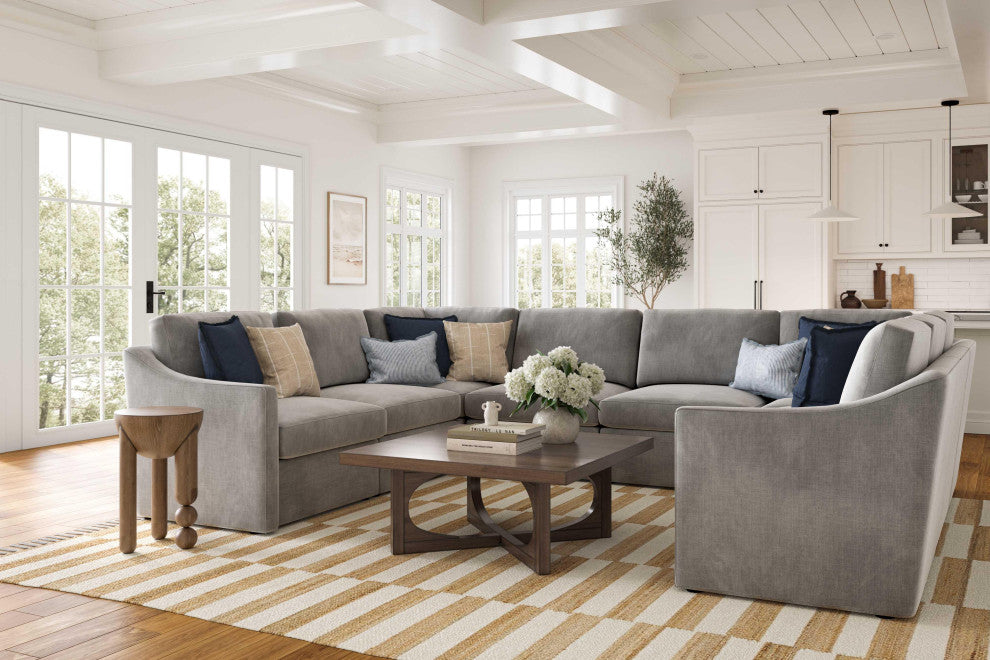 Aiden Gray Modular U Sectional - Grey