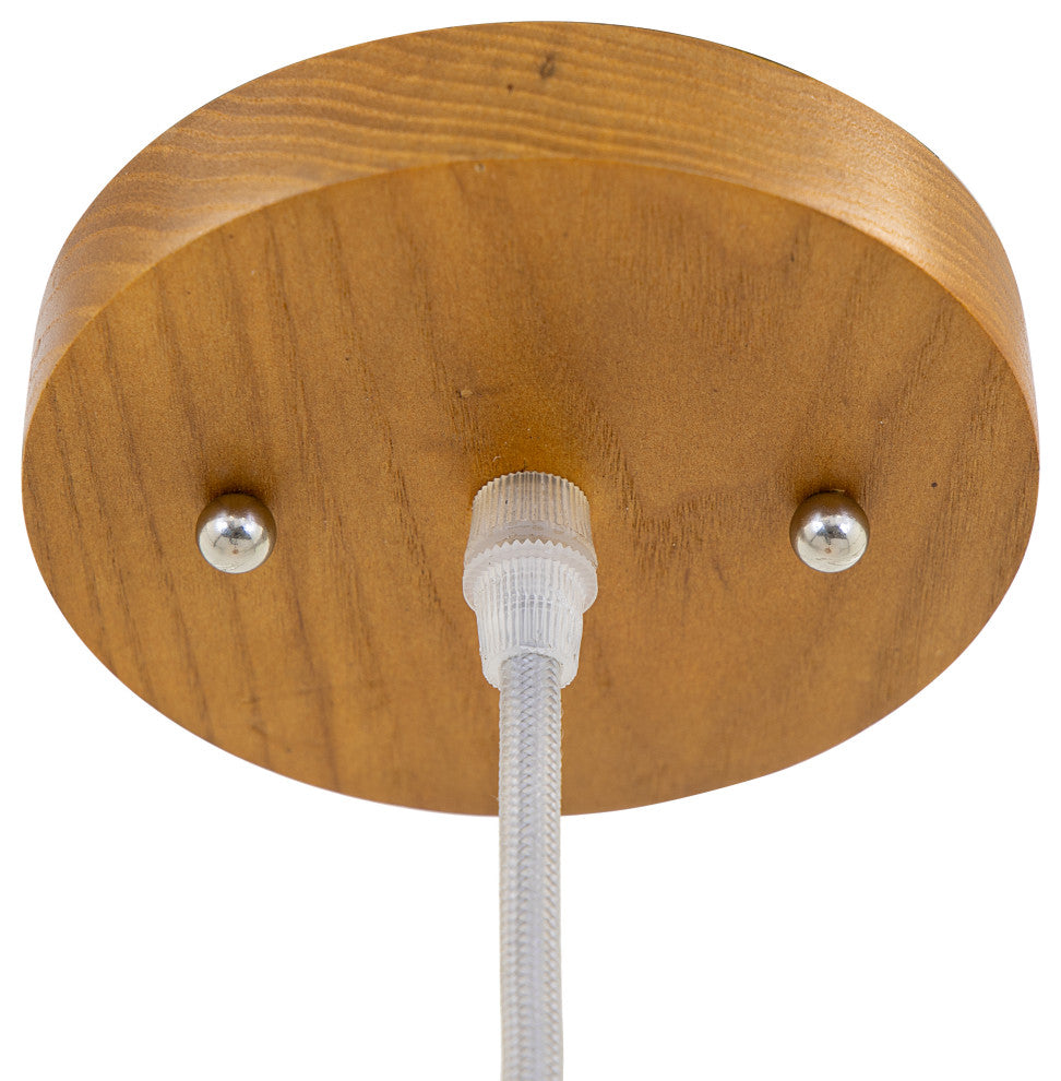 Yosemite Home Decor 1 Light Pendant, Wood Finish