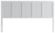 Oliver Paneled Wooden Adjustable Headboard for Metal Bed Frames, White, King