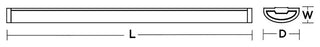 Pierce 45'' Linear Flush Mount, LED 50W 120, 277V, White