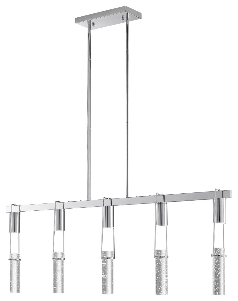 Harmony 5 Acrylic Dimmable LED Chandelier, Chrome, Without Smart Dimmer