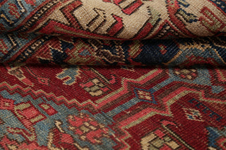 Consigned, Hand-Knotted Antique Oriental Traditional Persian Area Rug, Red, 4x6