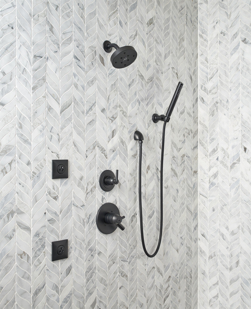 Delta Trinsic Monitor 17 Series H2Okinetic Shower Trim, Matte Black, T17259-BL