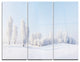 "Winter Trees Covered With Frost" Photo Metal Wall Art, 3 Panels, 36"x28"