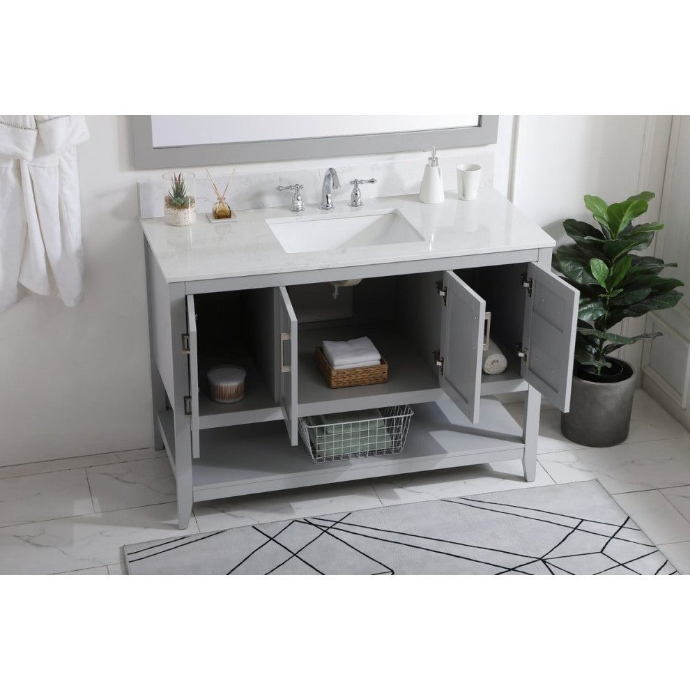 Elegant Decor Aubrey Bathroom Vanity Grey
