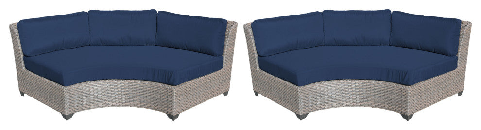 Florence Curved Armless Sofa 2 Per Box in Navy