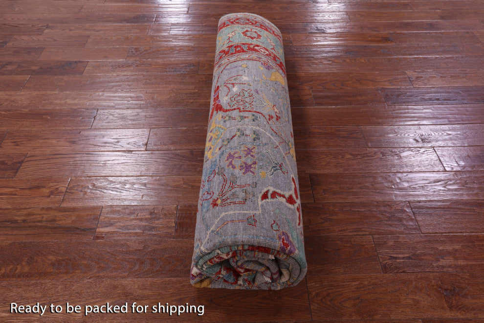8' 2" X 10' 1" Hand Knotted Persian Fine Serapi Wool Rug - Q12659