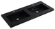 Dowell 22" FTB Resin Bathroom Vanity Basin, Black, 49wx22dx6h